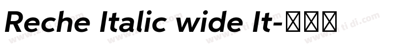 Reche Italic wide It字体转换